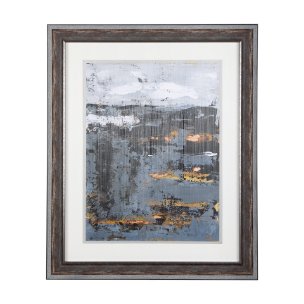 Silver and gold Inspiration II by Mercana Studio a Hand Embellished Textured Framed Art Print