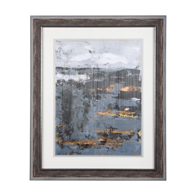 14410 - Silver and gold Inspiration II by Mercana Studio a Hand Embellished Textured Framed Art Print