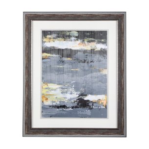 Silver and gold Inspiration III by Mercana Studio a Hand Embellished Textured Framed Art Print