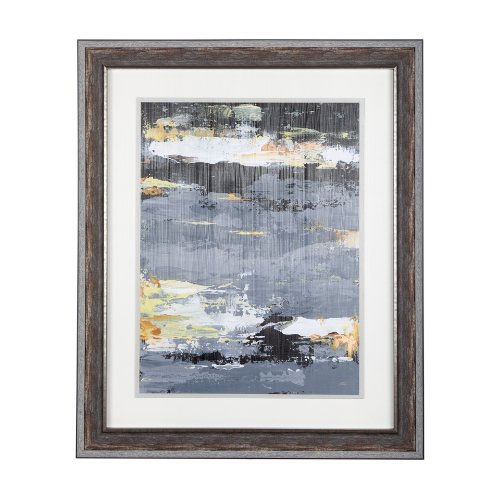 14411 - Silver and gold Inspiration III by Mercana Studio a Hand Embellished Textured Framed Art Print