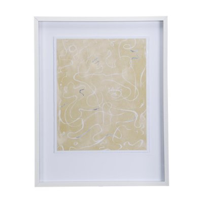 14419 - Thread Yellow II by Mercana Studio a Hand Embellished Textured Framed Art Print Matted under Glass