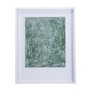 Thread Green III by Mercana Studio a Hand Embellished Textured Framed Art Print Matted under Glass