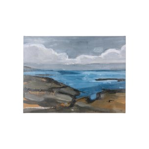 Grey Sky I by Mercana Studio a Hand Embellished Textured Canvas
