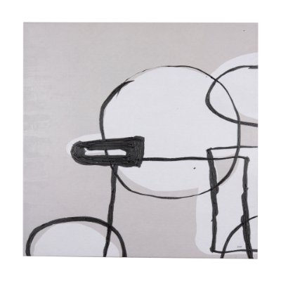 102269-L - Neutral Shapes I by Mercana Studio a Hand Embellished Textured Canvas