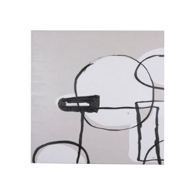 102269-S - Neutral Shapes I by Mercana Studio a Hand Embellished Textured Canvas