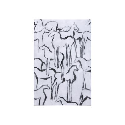 102271-S - Horse Herd I by Mercana Studio a Hand Embellished Textured Canvas