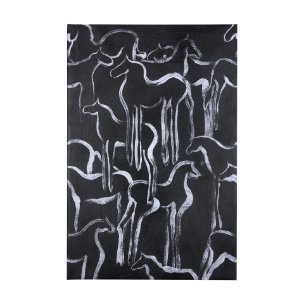 Horse Herd II by Mercana Studio a Hand Embellished Textured Canvas