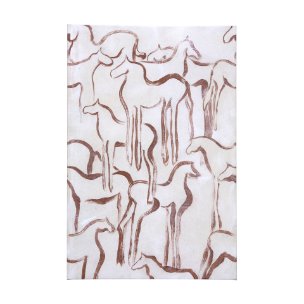 Horse Herd III by Mercana Studio a Hand Embellished Textured Canvas