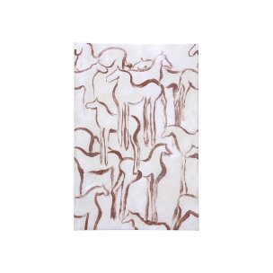 Horse Herd III by Mercana Studio a Hand Embellished Textured Canvas