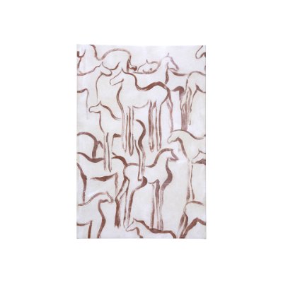 102273-S - Horse Herd III by Mercana Studio a Hand Embellished Textured Canvas