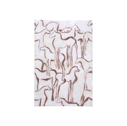 102273-S - Horse Herd III by Mercana Studio a Hand Embellished Textured Canvas