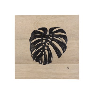 102275-S - Tropical Leaf I by Mercana Studio a Hand Embellished Textured Canvas