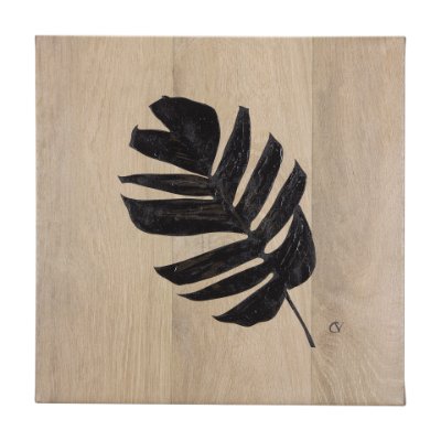 102279-L - Tropical Leaf IV by Mercana Studio a Hand Embellished Textured Canvas