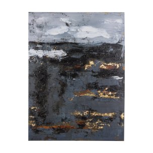 Silver and gold inspiration II by Mercana Studio a Hand Embellished Textured Canvas