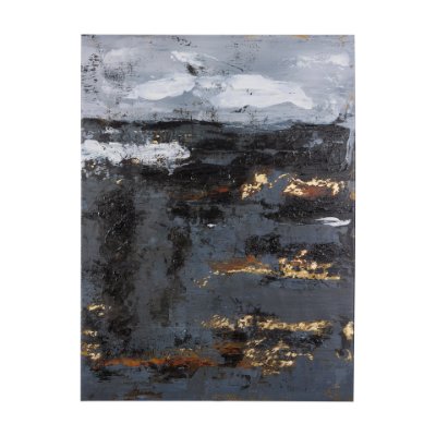 102310-L - Silver and gold inspiration II by Mercana Studio a Hand Embellished Textured Canvas