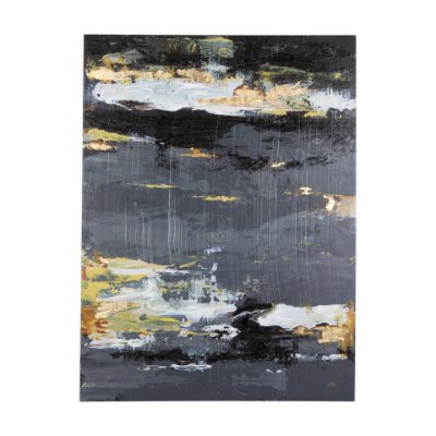 102311-L - Silver and gold inspiration III by Mercana Studio a Hand Embellished Textured Canvas