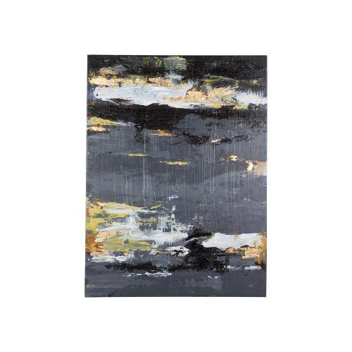 102311-S - Silver and gold inspiration III by Mercana Studio a Hand Embellished Textured Canvas