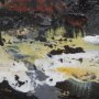 102309-L - Silver and gold inspiration I by Mercana Studio a Hand Embellished Textured Canvas