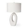 69790 - Tao 20.0L x 20.0W x 33.0H Cream Base W/White Shade Table Lamp
