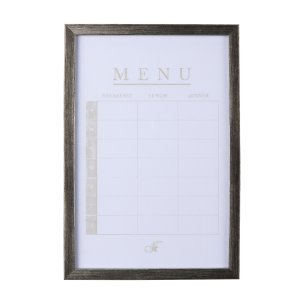 MENU I by Mercana Studio a Hand Embellished Textured Framed Art Print Matted under Glass