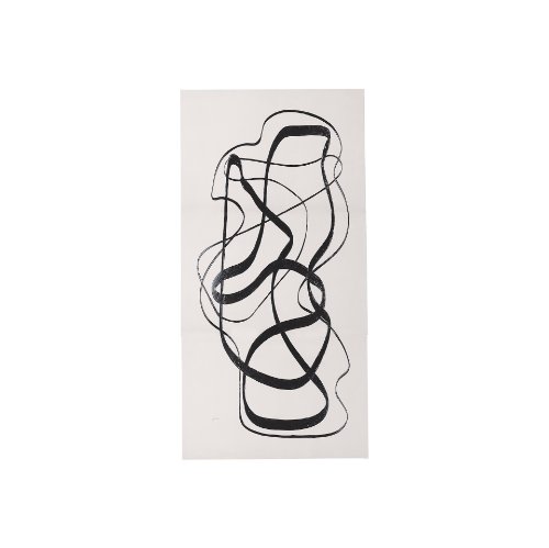 102252-S - Free Lines Creamy by Mercana Studio a Hand Embellished Textured Canvas