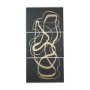 102253-L - Free Lines Dark Green by Mercana Studio a Hand Embellished Textured Canvas