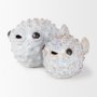 68018 - Spike I (Small) 8L x 4W Off-White Ceramic Puffer Fish