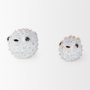 68019 - Spike II (Large) 10L x 6W Off-White Ceramic Puffer Fish