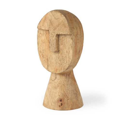 70128 - Ivan Medium Wooden Head Sculpture