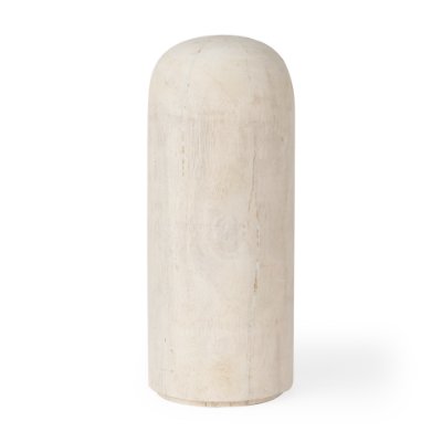 70132 - Knox Tall White-Wash Wood Decorative Object