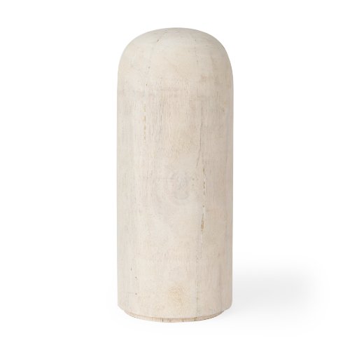 70132 - Knox Tall White-Wash Wood Decorative Object