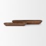 70149 - Athena Set of 2 Extra Large Medium Brown Reclaimed Wood Trays