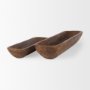 70149 - Athena Set of 2 Extra Large Medium Brown Reclaimed Wood Trays