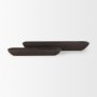 70150 - Athena Set of 2 Extra Large Black-Brown Reclaimed Wood Trays