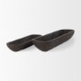 70150 - Athena Set of 2 Extra Large Black-Brown Reclaimed Wood Trays