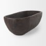 70158 - Athena Extra Large Oblong Black-Brown Reclaimed Wood Bowl 
