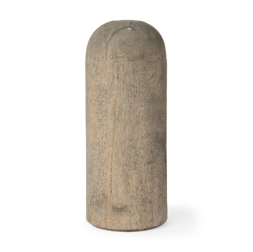 70135 - Knox Large Gray-Wash Wood Decorative Object