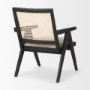 69991 - Donna Black Wood Cane-Back w/ Beige Upholstered Seat Dining Chair
