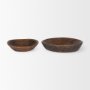 70145 - Nikita Set of 2 Large Medium Brown Reclaimed Wood Bowls
