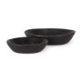 70146 - Nikita Set of 2 Large Black-Brown Reclaimed Wood Bowls