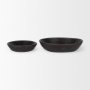 70146 - Nikita Set of 2 Large Black-Brown Reclaimed Wood Bowls