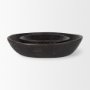 70146 - Nikita Set of 2 Large Black-Brown Reclaimed Wood Bowls