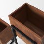 70157 - Jadine Set of 2 Medium Brown Wood w/ Black Metal Rectangle Frames
