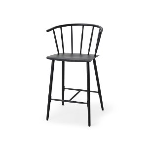 Colin Backless 38.2in Seat Counter Stool | Black Metal