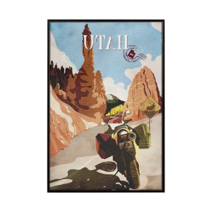 Utah Go USA (SM) by Mercana Studio a Hand Embellished Decograph Framed Art Print