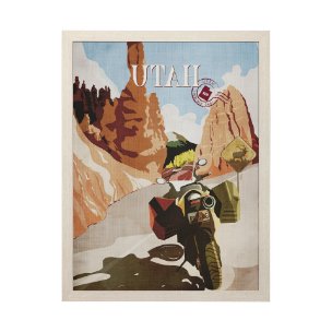 Utah Go USA (L) by Mercana Studio a Hand Embellished Decograph Framed Art Print