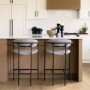 69359 - Parker Gray Fabric Seat Black Metal Counter Stool