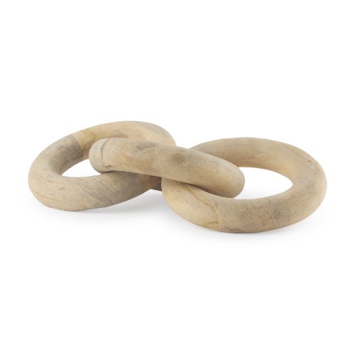 70125 - Alize Solid Wood Circular Chain Link Decorative Object
