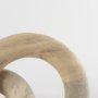 70125 - Alize Solid Wood Circular Chain Link Decorative Object