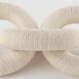 70126 - Alize Cotton Rope Wrapped Solid Wood Circular Chain Link Decorative Object